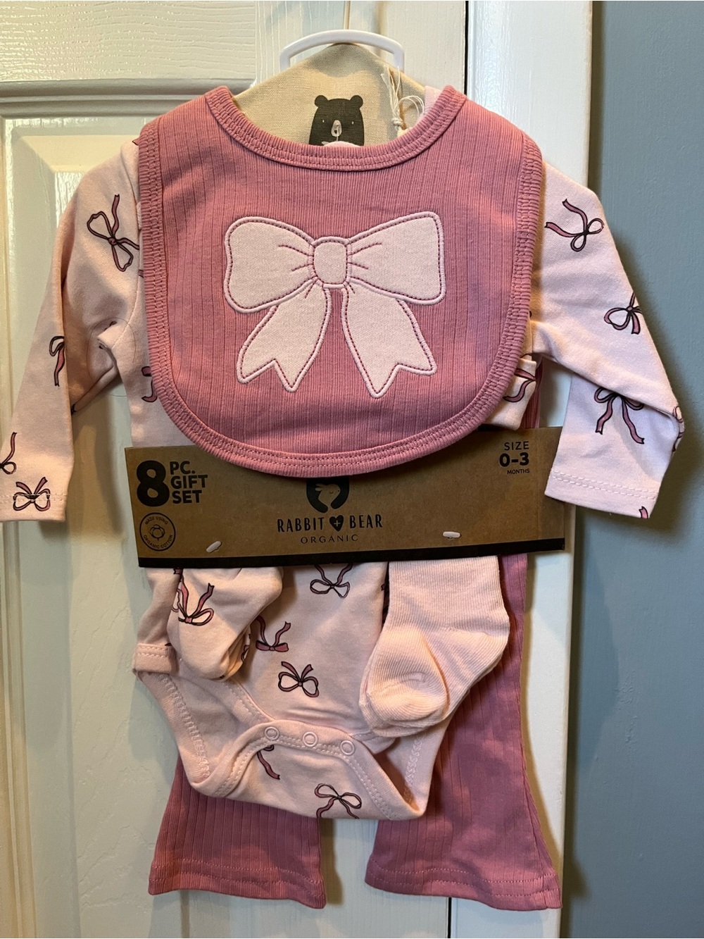 Rabbit + Bear 8 piece baby set